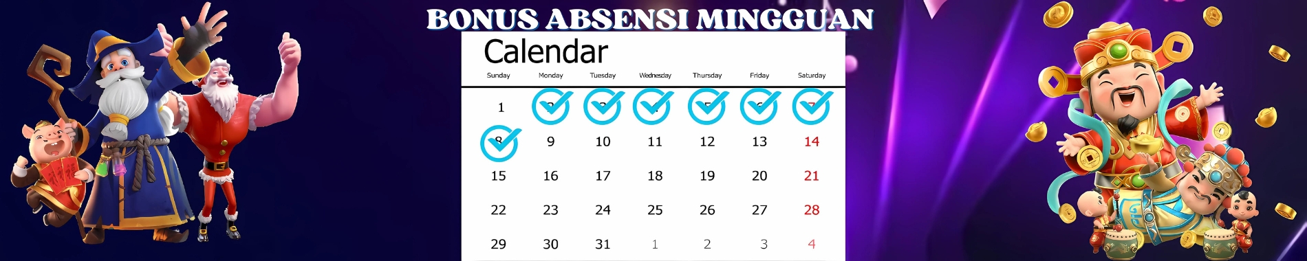 BONUS ABSENSI MINGUAN ANGIN77